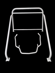 Überrollbügel und Frontbügel kurz komplett 4-teilig in Weiß für Ape 50 