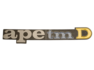 Schriftzug " Ape TM D " Aluplakette 22cm x 3,5cm 