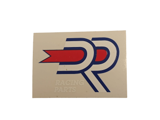 Aufkleber D.R. Racing  weiß 6cm x 4,5cm 
