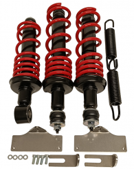 Casa-Moto Fahrwerksatz " EVO I " 30-40mm tiefer für Ape 50, Fahrwerksfedern komplett mit Stoßdämpfer hinten und vorne 