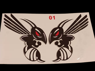 Aufklebersatz Ape - Biene Weiß-Schwarz 