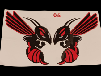 Aufklebersatz Ape - Biene Rot-Schwarz 