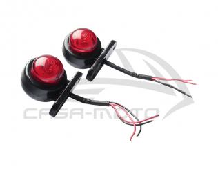 Begrenzungsleuchtensatz Mini , LED 12V, rot/weiss , flexibler Gummifuss 