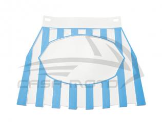 Spritzlappen Blau - Weiß gestreift 