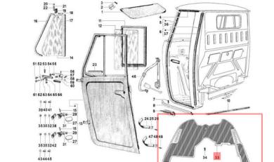 Fussmatte Gummifussmatte für Ape P501 / P601 / MP 