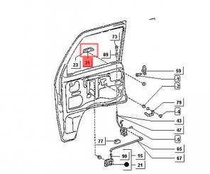 Türgriff - Klinke  aussen links Fahrertüre Porter 