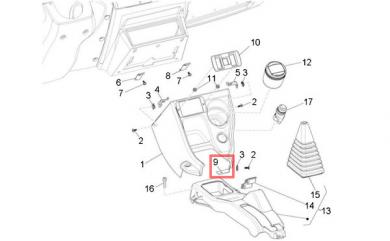 Metallclip Piaggio Porter Innenraum 
