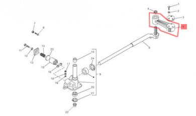 Lenkarm an Lenkrad Ape TM 703 Lenkradversion 