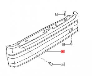 Stoßstange hinten Porter Bus Van ZAPS85 