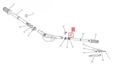 Federsplint Sicherungssplint Schalt / Gasrohr Gerade Ape TM 703 Lenkstange 