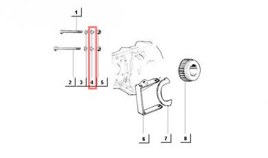 Unterlegscheibe 6,4 x 12 x 1 Differential Ape 50 