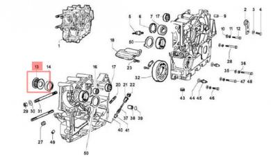 Verteilerritzel für Zahnriemen auf Kurbelwelle TM 703 Diesel / Classic / Calessino 