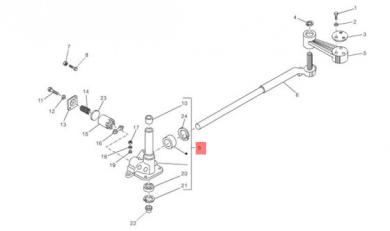 Lenkgehäuse Ape TM 703 Lenkradversion 