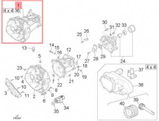 Getriebe komplett ohne Kupplung Piaggio Porter Up-Date 2009 