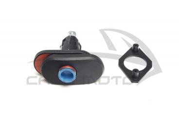 Klappengriff Double Red inkl. Dichtung und Gegenplatte, ohne Schlosseinsatz und Riegel 