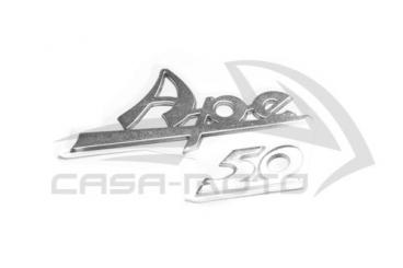 Schriftzug "Ape 50" chrom vorne Ape 50 