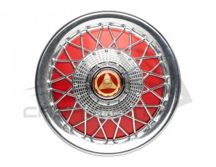 Radkappe chrom/rot Ape 50 