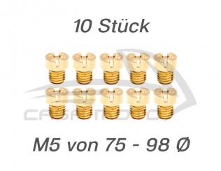 M5 Hauptdüsensatz 10 Stück/75 - 98 Ø Ape 50 / Vespa V50 PK50 