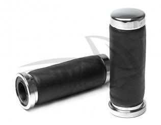 Lenkergriffe Leder/Chrom TM 703 Lenkstangenversion 