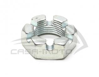 Kronenmutter Porter / Quargo an der Vorderachsnabe 