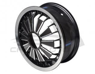 Alufelge Breit Schwarz "Racing" ca. 10,5cm für Ape 50 TL1T-ZAPC80 