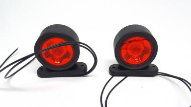 Seitenbegrenzungsleuchtenset LED rot/weiss Gummi Universal 
