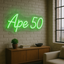 Neonschild " Ape 50 " in Grün 30x14cm 