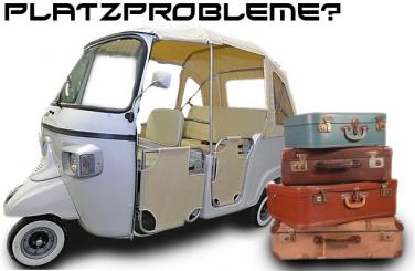 Kofferraumumbausatz aus eloxiertem Aluminium für Ape Calessino 200 bis Bj. mitte 2017 