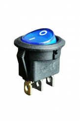 Wippenschalter blau beleuchtet Ø20mm 