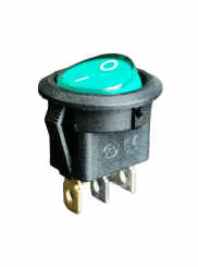 Wippenschalter grün beleuchtet Ø20mm 