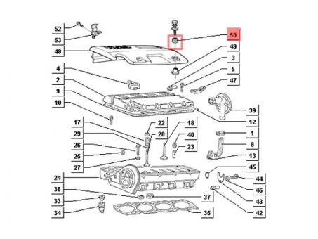 Gummidichtung für Schrauben Ventildeckeldichtung Porter Diesel 1,4l 