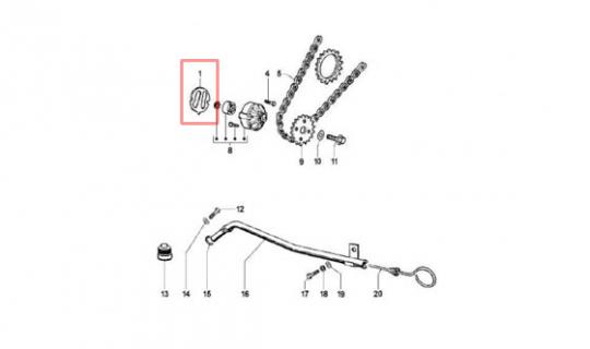 Dichtung Ölpumpe Ape Classic / Calessino Diesel 