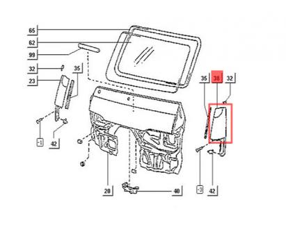 Abdeckung vorne links Porter D120 - E5 