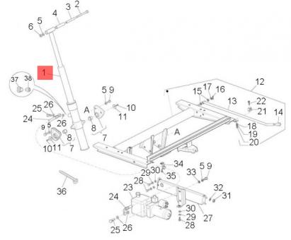 Hydraulikzylinder für Kipperpritsche Porter S90 