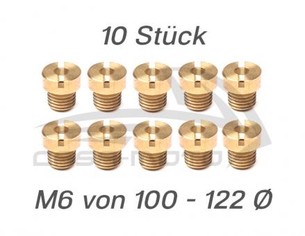 M6 Hauptdüsensatz 10 Stück/100 - 122 Ø 