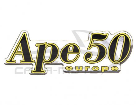 Emblem "Ape 50 Europe" vorne 12,7x4,5cm 