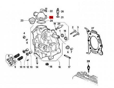 Thermostat Gehäusedeckel TM Diesel LCS / Calessino / MP601 / Classic 