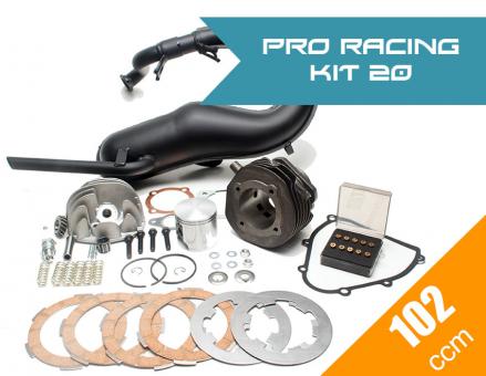 Pro Racing Kit 20 (Malossi 102ccm + LEO VINCE Auspuff + Zubehör Komplettset) 