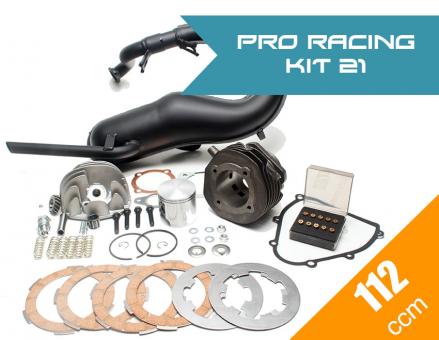 Pro Racing Kit 21 (Malossi 112ccm + LEO VINCE Auspuff + Zubehör Komplettset) 