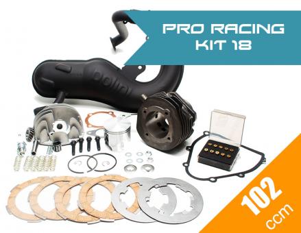Pro Racing Kit 18 (Malossi 102ccm + POLINI Auspuff + Zubehör Komplettset) 