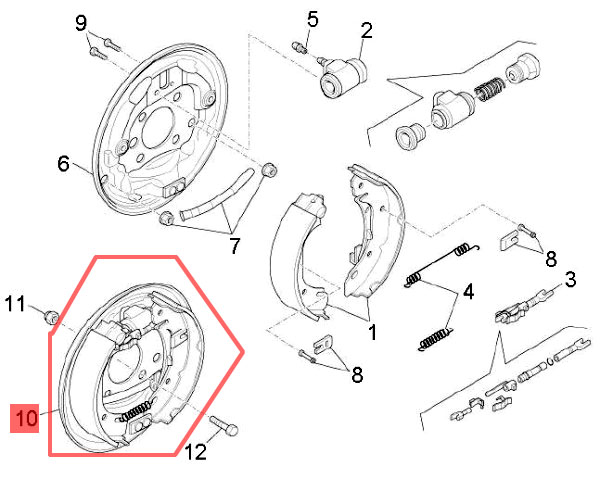 Casa Moto, Bremse hinten rechts Maxxi Porter