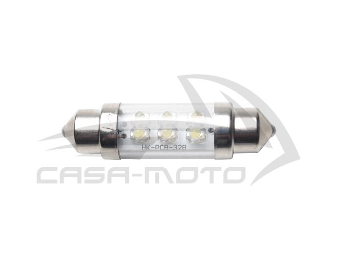 Casa Moto, Soffittenbirne LED 12V 5W SV8,5 11x39mm Weiss Klar leuchtend  6xSMD LED