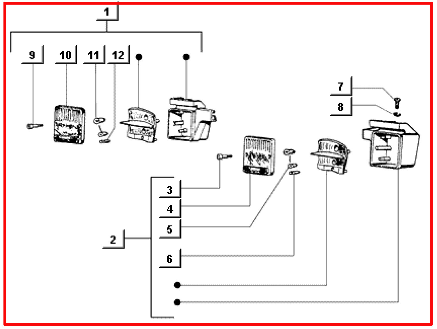 Casa Moto | Rücklicht rechts Ape 50 TL5T TL6T | Casa Moto Shop