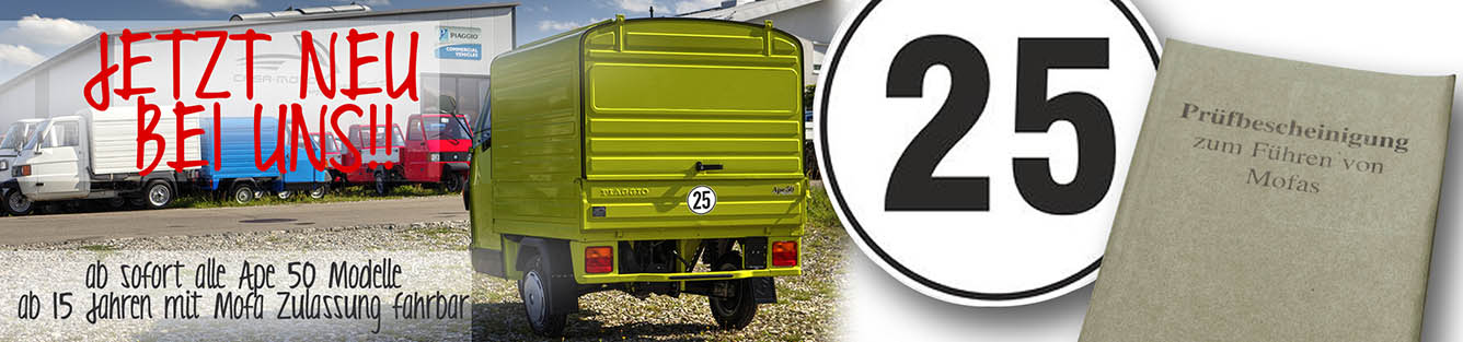 Ape 50 mit Mofa Zulassung